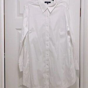 Stretch-Poplin White Shirt 18W EUC
